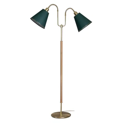 G 288 Gripsholm golvlampa 2L mässing/ek